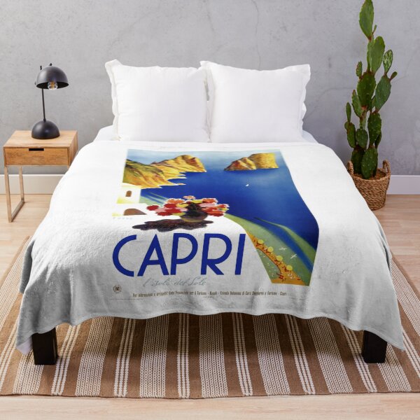 Item preview, 1952 ITALY Capri Island Of The Sun Travel Poster designed and sold by retrographics.