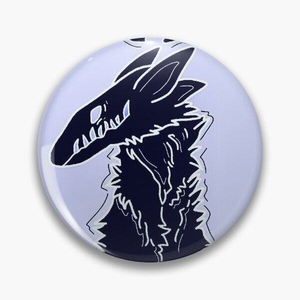 Item preview, horned wolf (blue) designed and sold by TinyWooshShop.