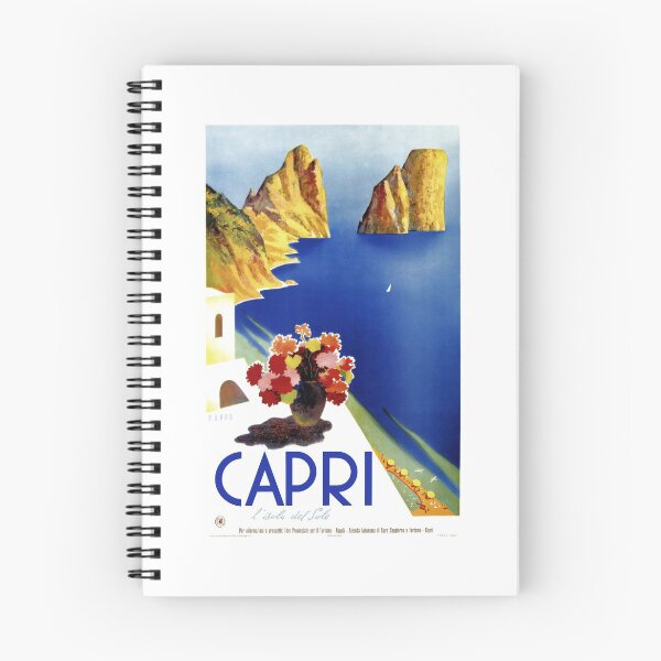 Item preview, 1952 ITALY Capri Island Of The Sun Travel Poster designed and sold by retrographics.