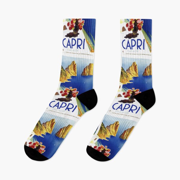 Item preview, 1952 ITALY Capri Island Of The Sun Travel Poster designed and sold by retrographics.