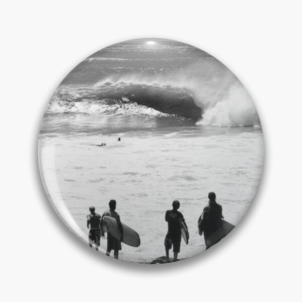 Item preview, Silhouette Of Surfers Standing On The Beach designed and sold by sandyholly.
