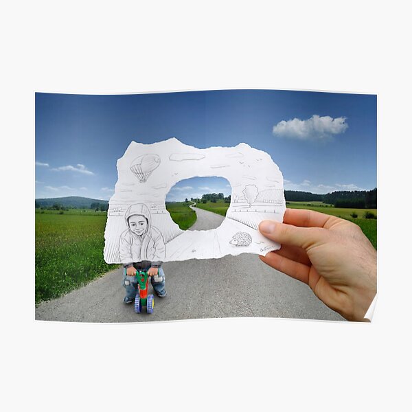 Pencil Vs Camera Child Playing Poster