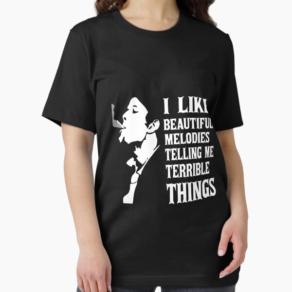 Vista previa del artículo con la obra «Tom Waits: me gustan las bellas melodías que me dicen cosas terribles», diseñado y vendido por TessieFriesen.