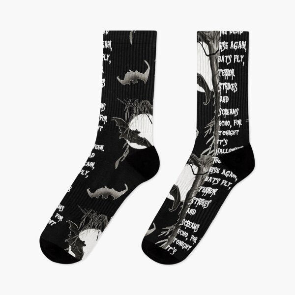 Item preview, The dead rise again, bats fly, terror strikes and screams echo, for tonight it's Halloween. - white text designed and sold by hasbeenz.