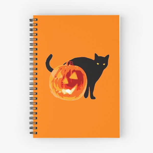 Item preview, Cat and Jack-o'-Lantern designed and sold by ArtEntwined.