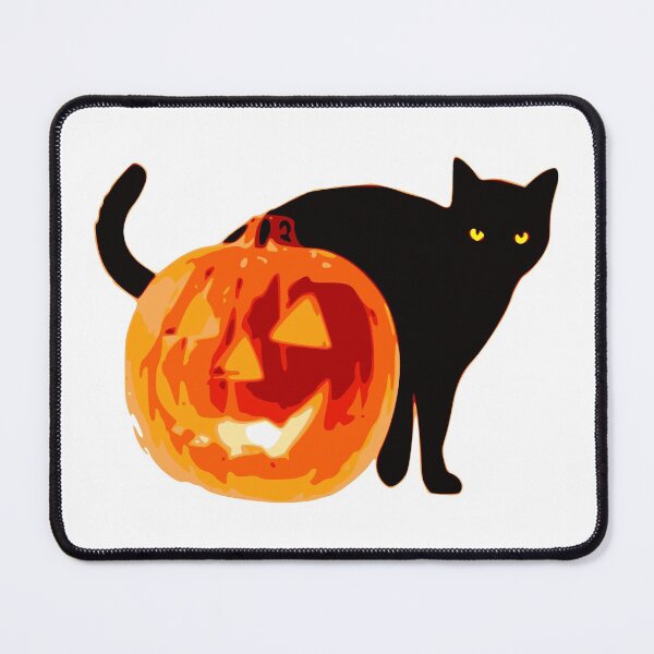 Item preview, Cat and Jack-o'-Lantern designed and sold by ArtEntwined.