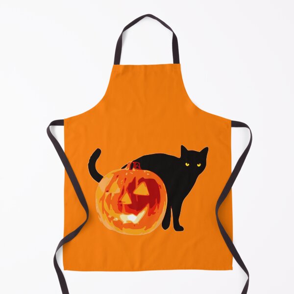 Item preview, Cat and Jack-o'-Lantern designed and sold by ArtEntwined.