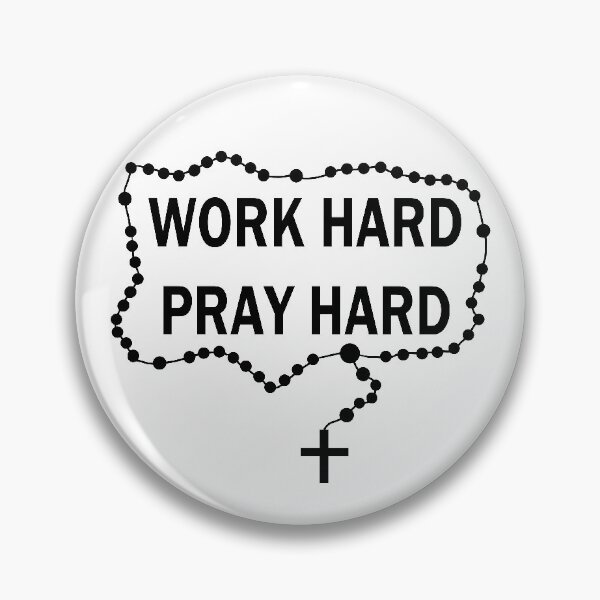 Item preview, Work Hard Pray Hard (Catholic Rosary) designed and sold by TheCatholicLady.