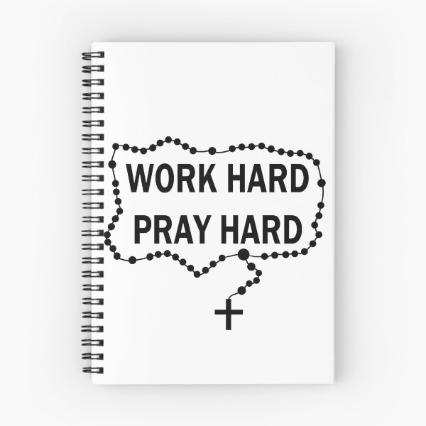 Item preview, Work Hard Pray Hard (Catholic Rosary) designed and sold by TheCatholicLady.