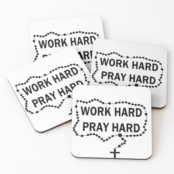 Item preview, Work Hard Pray Hard (Catholic Rosary) designed and sold by TheCatholicLady.
