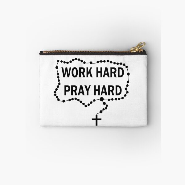 Item preview, Work Hard Pray Hard (Catholic Rosary) designed and sold by TheCatholicLady.
