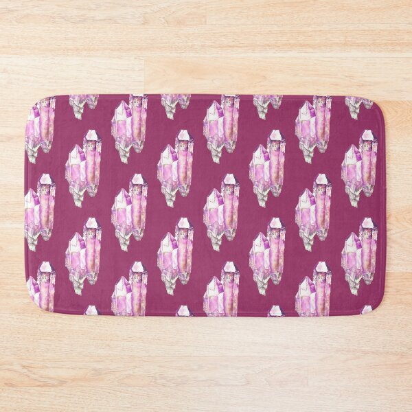 Item preview, Pink Amethyst crystal, watercolour crystal painting designed and sold by Goldstarwork.