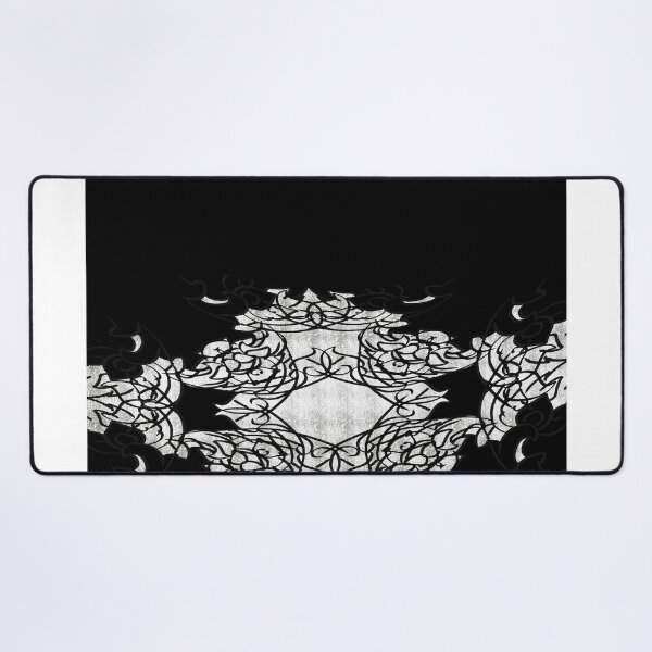 Black and silver -Not balanced Desk Mat