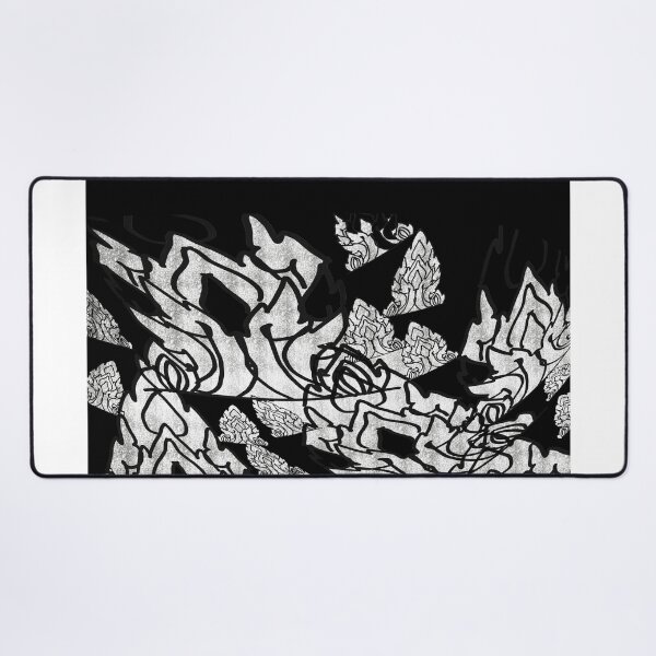 Black and silver Desk Mat