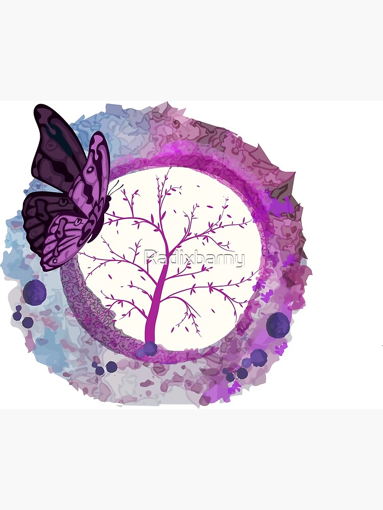 Disover Tree of Life Butterfly Premium Matte Vertical Poster