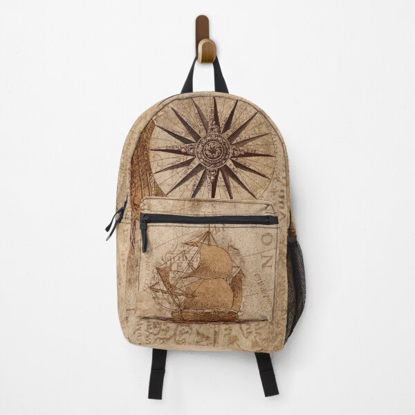 Item preview, Compass Vintage Map Navigation Backpack designed and sold by atbsan.