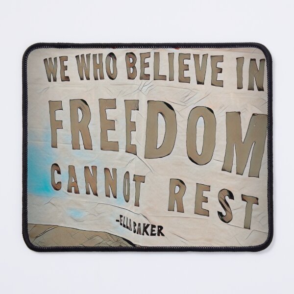 Item preview, We who believe in FREEDOM cannot REST designed and sold by Marlene Watson-Hall.