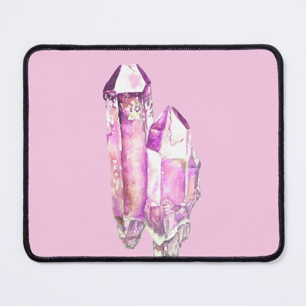 Item preview, Pink Amethyst crystal, watercolour crystal painting designed and sold by Goldstarwork.