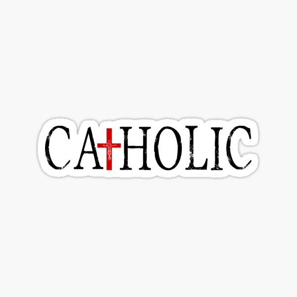 Item preview, Catholic (with red Crucifix)  designed and sold by TheCatholicLady.