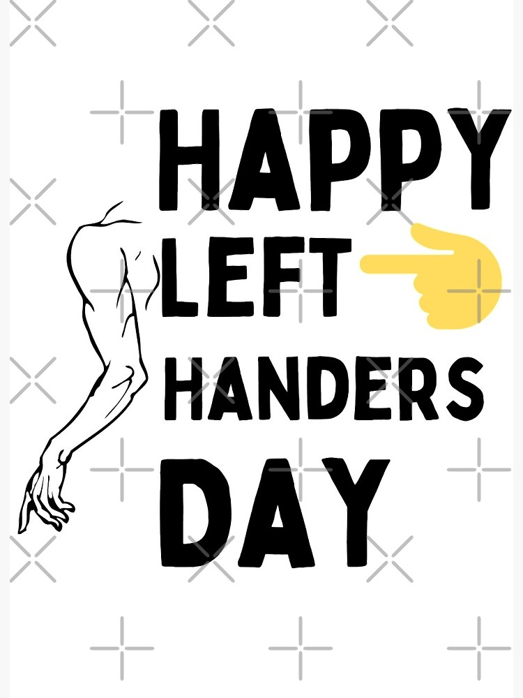 Printed products with Left Handers Day designs