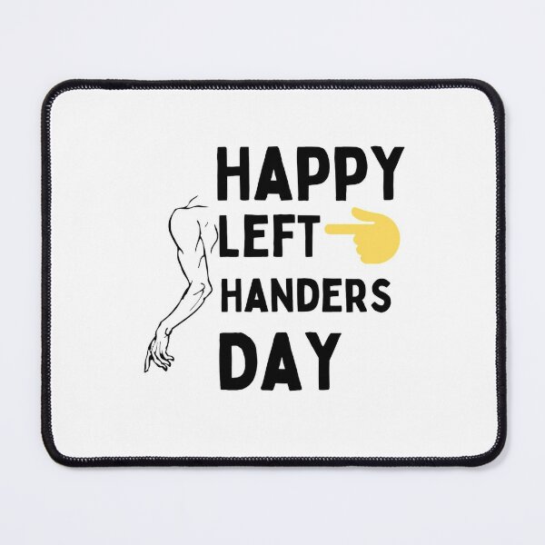 Printed products with Left Handers Day designs