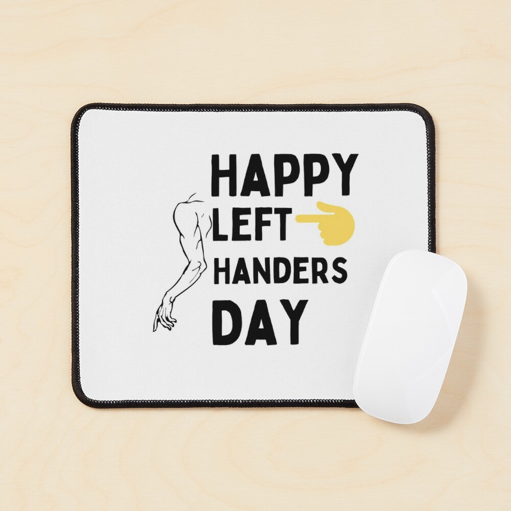 Printed products with Left Handers Day designs