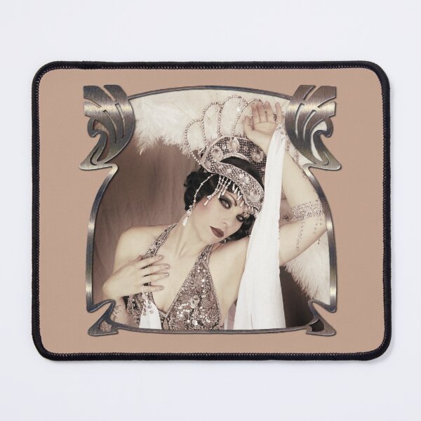 Item preview, Burlesque Showgirl Xarah von den Vielenregen in shiny art nouveau frame designed and sold by Xarah.
