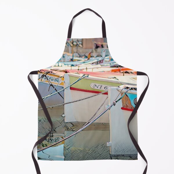 Item preview, Fishing Boats in the harbour in Nice, France designed and sold by Marlene Watson-Hall.