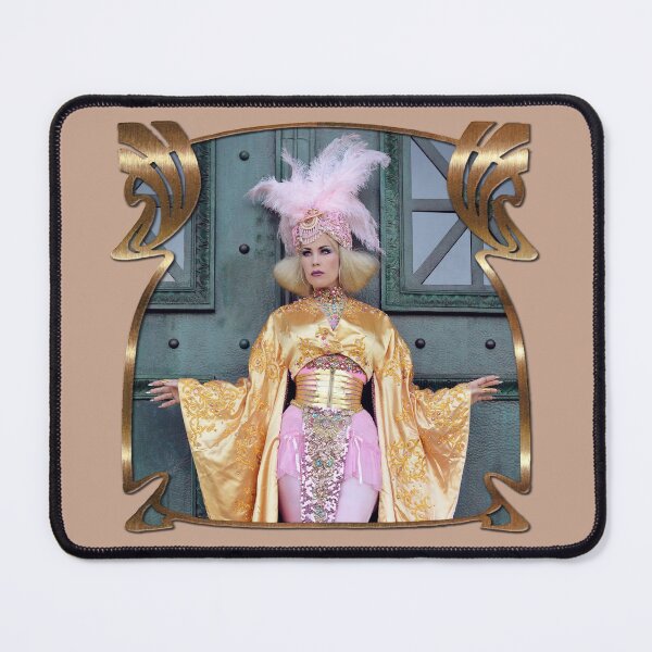 Item preview, Vintage burlesque showgirl Xarah von den Vielenregen in shiny golden art nouveau frame designed and sold by Xarah.