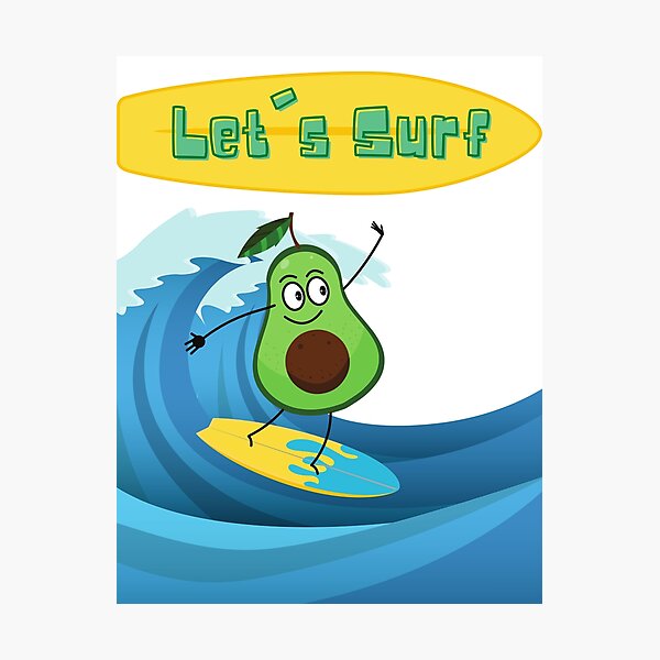 Item preview, Funny Avocado Surfing designed and sold by OlympicsMerch.