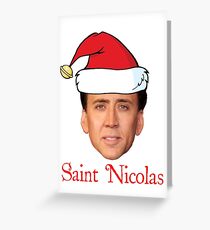 Tarjeta de felicitación Saint Nicolas Cage Navidad