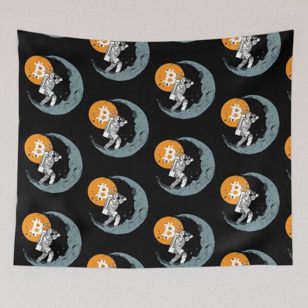 Item preview, Bitcoin Moon Man Mining Crypto Cryptocurrency  designed and sold by Bitcoin-Fashion.