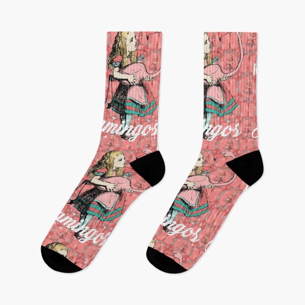 Item preview, I Just Really Like Flamingos Alice in Wonderland designed and sold by TheArtfulOwl.