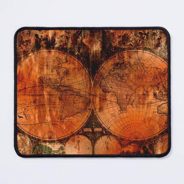 Item preview, Vintage Old World Map Throw Pillow designed and sold by NaturePrints.