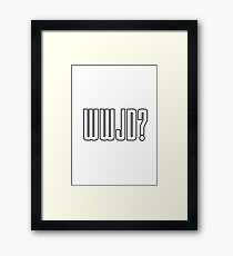 WWJD ? Framed Print