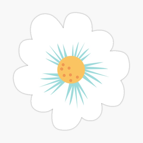 "Simple white flower" Sticker for Sale by chingliantan Redbubble