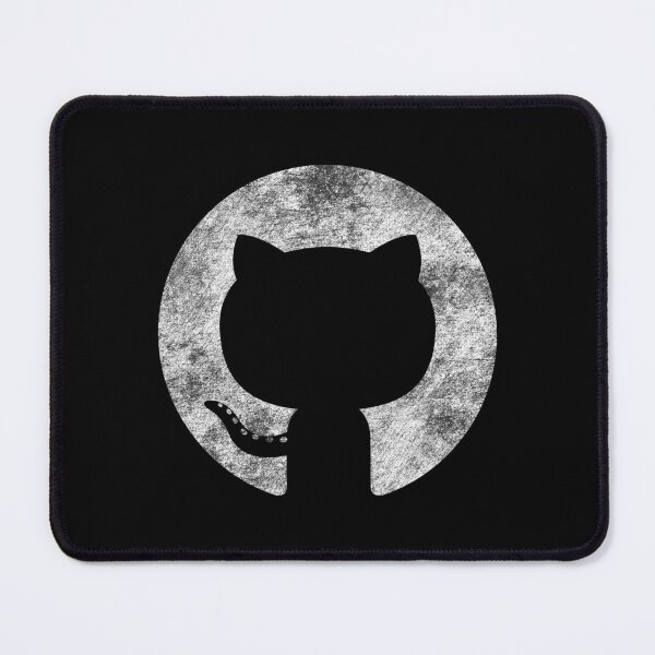Github - Distressed White Mouse Pad