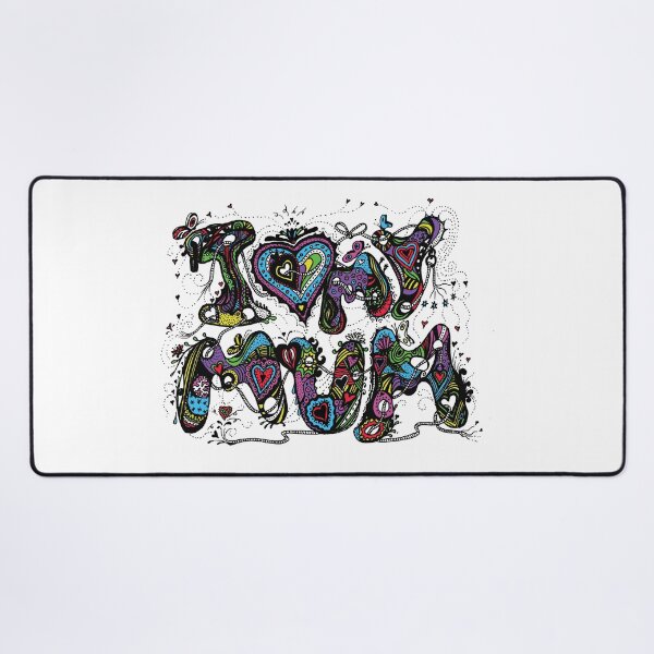 Item preview, I Love My Mum Multicoloured Aussie Tangle on White Background designed and sold by Heatherian.