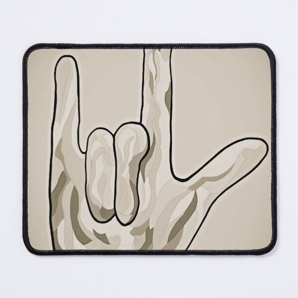 Item preview, ASL I Love You Sepia designed and sold by EloiseArt.