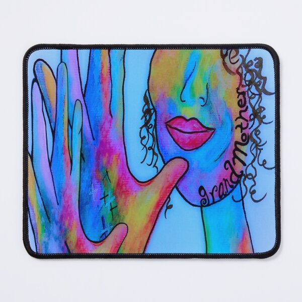 Item preview, ASL Grandmother in Blue Overtones designed and sold by EloiseArt.