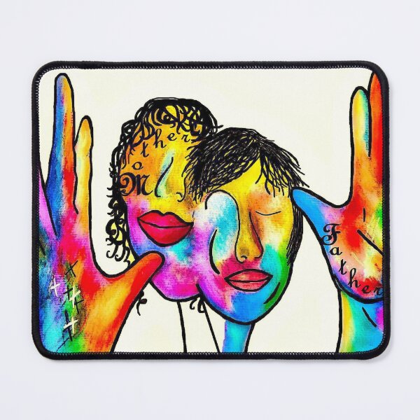Item preview, ASL Mother Father Portrait designed and sold by EloiseArt.