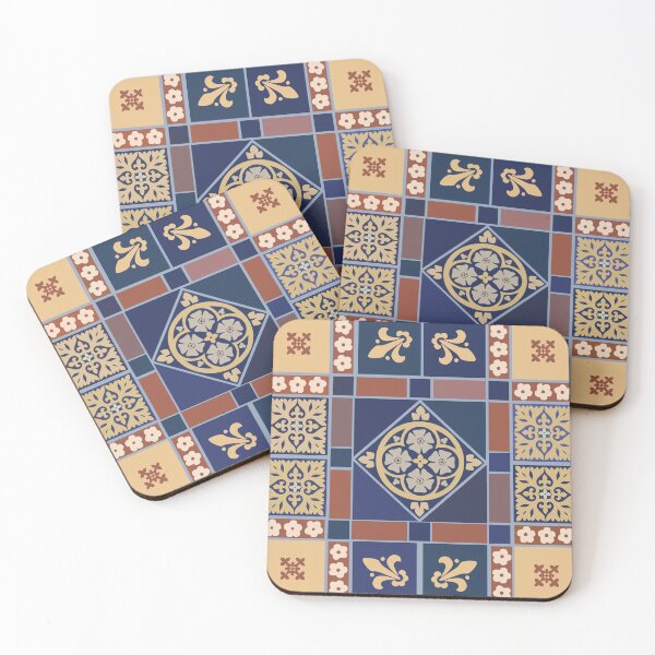 Item preview, Medieval tiles: Blue Rose and Fleur de lis designed and sold by Aakheperure.