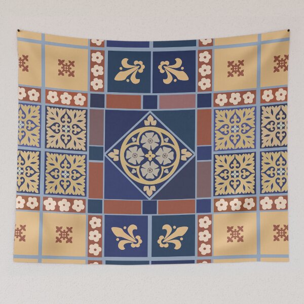Item preview, Medieval tiles: Blue Rose and Fleur de lis designed and sold by Aakheperure.