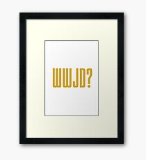 WWJD ? Framed Print