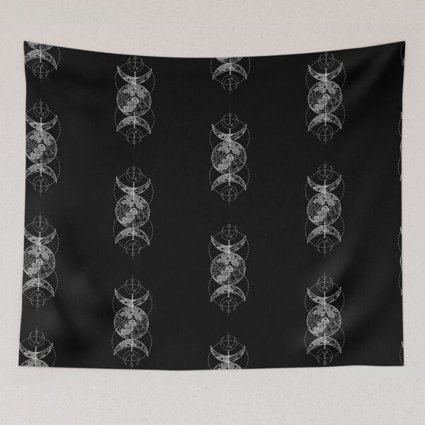 Item preview, Triple Moon Goddess Witch Wicca Pagan Hecate Occult Wiccan designed and sold by lydiamoranart.