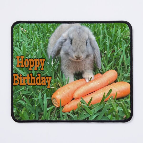 Item preview, Happy (Hoppy) Birthday Real Bunny designed and sold by Designforoz.