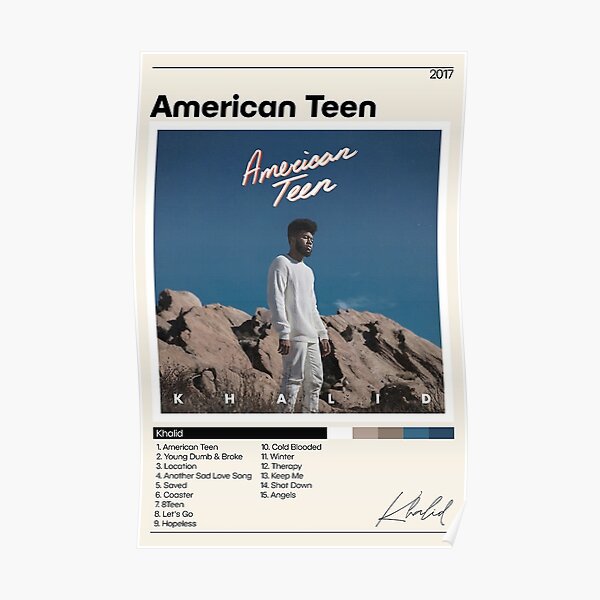 Khalid Poster American Teen Poster