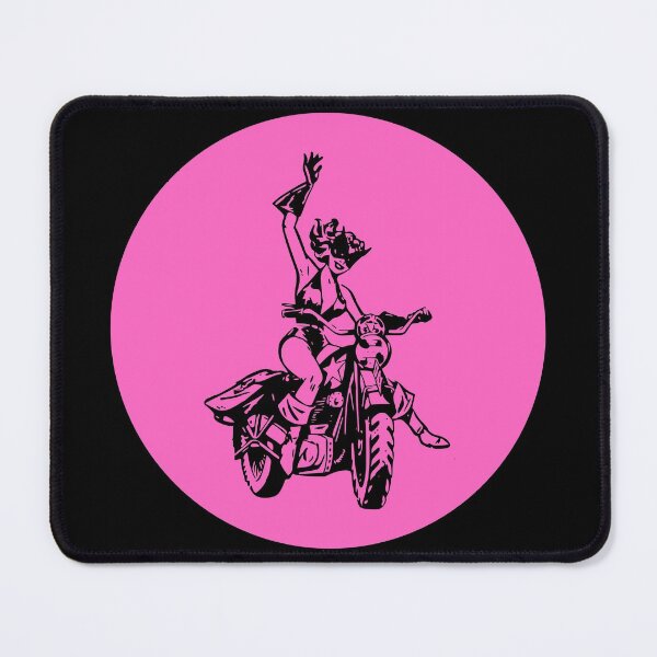 Item preview, Pin up girl on Motorbike Pink designed and sold by Nellie-and-Bean.