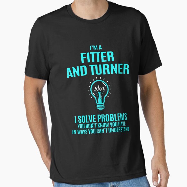 Artikel-Vorschau von Fitter And Turner T-Shirt - Fitter And Turner Ich löse Probleme Geschenkartikel Tee, designt und verkauft von germantere.