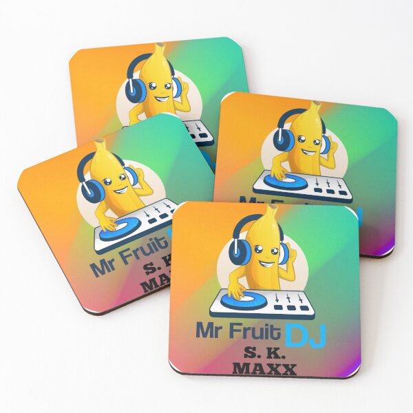 Item preview, Mr Fruit DJ pattern with brand logo designed and sold by SKMAXX.